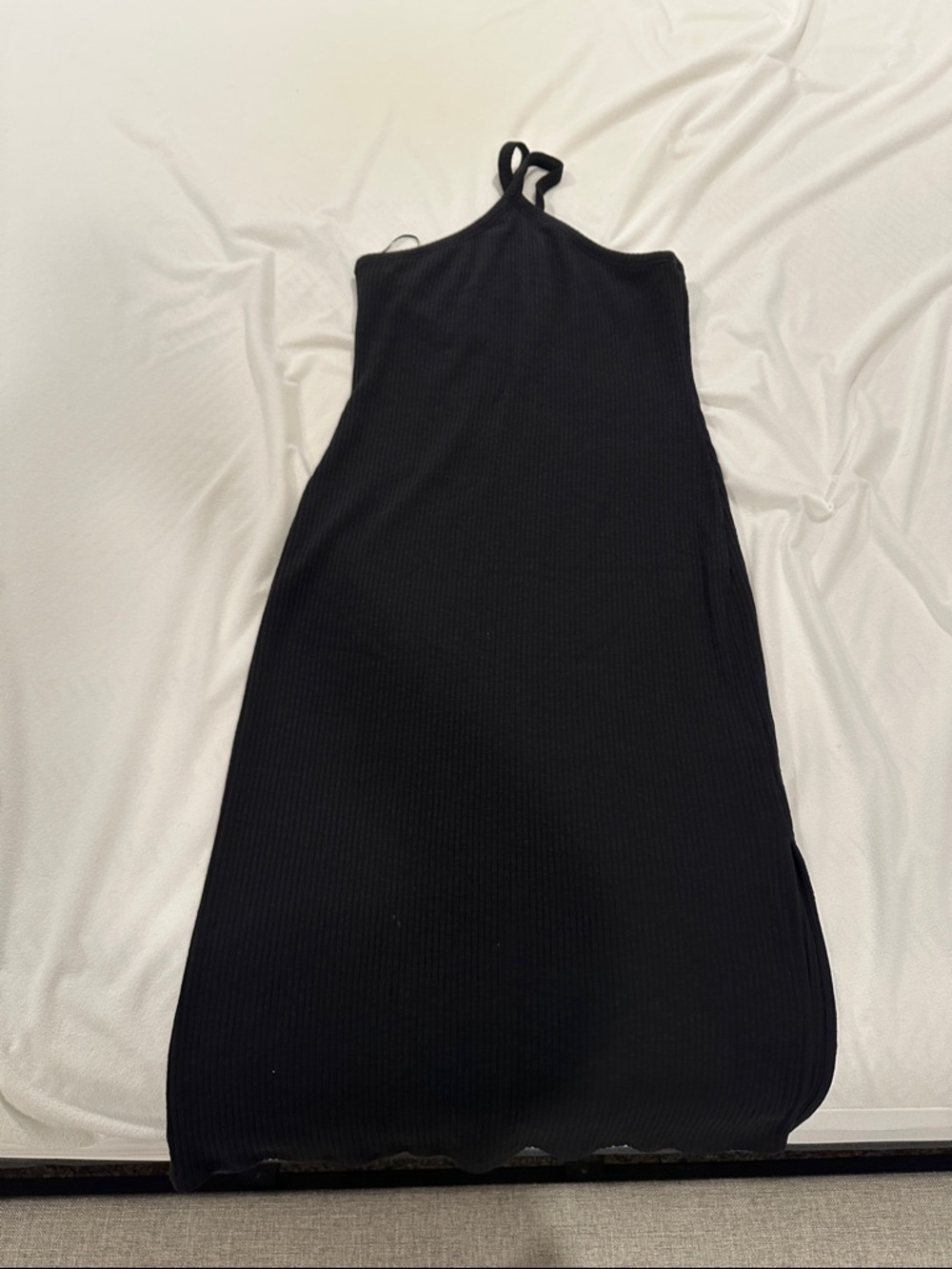 Old Navy Black Ribbed Midi Dress